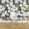 Pre-Pasted Wallpaper 2FT Wide Summer Daisies Boho Daisy Flowers Green Modern Blossom Custom Pre-pasted Wallpaper by Spoonflower